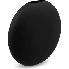 Cooee Design HI-028-24-BK Vaza Pastille Keramika Rankų darbo Skersmuo 15 cm Aukštis 14 cm Juoda