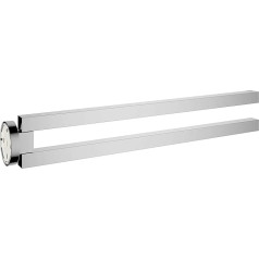 Keuco Metalinis rankšluosčių laikiklis blizgus chromo apdaila Dviguba ranka pasukama 45 cm giliai Vonios kambarys Svečių tualetas Sieninis leidimas 90