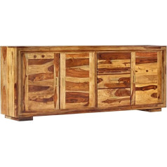 Vidaxl Šešmedžio medienos masyvo komoda su 3 stalčiais ir 3 durelėmis Daugiafunkcinė komoda Komoda su stalčiais Palisandras 200 x 40 x 80 cm