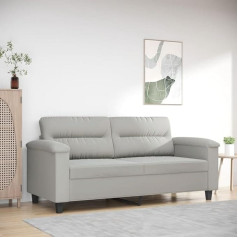 ZEYUAN 2-vietė sofa šviesiai pilka 140 cm, mikropluošto audinys, poilsio sofa, sofos ir kušetės, poilsio sofa, sofa į kambarį, sofa su miegojimo funkcija - 359562