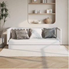 Lapooh Dienos lova, Sofa lova, Miegamoji sofa, Sofa lova, Sofa lova, Sofa lova, Sofa lova, Dienos lova, Miegamoji sofa, Jaunimo lova, Balta, 100 x 200 cm, Pušies masyvas