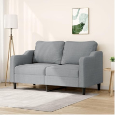 CIADAZ 2 vietų sofa šviesiai pilka 140 cm audinys, poilsio sofa, sofos ir kušetės, poilsio sofa, svetainės sofa, sofa su miegojimo funkcija - 359359