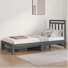 Chusui Ištraukiama dienos lova, sofa lova, sofa su miego funkcija, sofa lova, sofa lova, dienos lova, sofa lova, sofa lova, sofa lova, pilka 2 x (90 x 200) cm, pušies masyvas