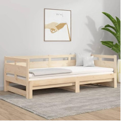 Bulaned Išskleidžiama dieninė lova, sofa lova, sofa lova su miego funkcija, sofa lova, sofa lova, sofa lova, dieninė lova, sofa lova, sofa lova, jaunimo lova, pušies masyvas 2X(90x190) cm
