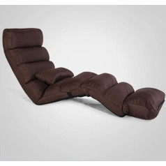 Danbool Sulankstomas tingus sofos krėslas su reguliuojamu atlošu, tatamio grindų krėslas, sofa lova, sofa, sofa, poilsio krėslas, erkeris, skaitymui, biurui, namams, L 175 x 54 cm