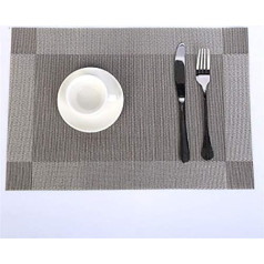 Sukori Maisto kilimėlis PVC 4 vnt. / Rinkinys Karščiui atsparus kilimėlis Placemat Crockery Drying Mat Coaster Carpet Plate Mat Virtuvės stalas (Spalva : G)