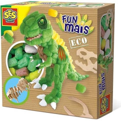 SES Creative B0797CJ8F2 Funmais Dino su mediniu skeletu, vaikiškų rankdarbių rinkinys, mišrios spalvos