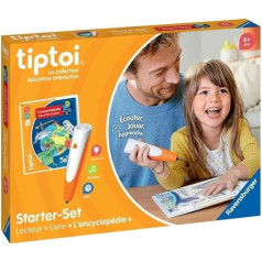 Ravensburger - tiptoi 00176 Starter Set - Reader + Book The Encyclopedia of Curious P'tits Curieux - elektroninis mokomasis žaidimas be ekrano - nuo 4 metų - prancūziška versija