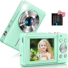 1080P skaitmeninė fotokamera Fotokamera 44MP Fotoapparat mit 16X Digitalzoom Bildstabilisierung LED Fill Light Selfie Kamera Tragbare Kompaktkamera Vlogging Digitalkamera für Kinder Teenager Anfänger