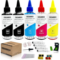 COCADEEX 5 buteliukai spausdintuvo rašalo, suderinami su Canon PG-560XL CL-561XL rašalo kasetėmis, skirtomis Pixma TS5350 TS7450 TS5351 TS5352 TS5353 TS7451 spausdintuvui