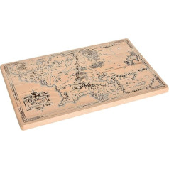Elbenwald Žiedų valdovas Medinė pjaustymo lenta Viduržiemio žemėlapis Bukas 42 x 26 x 2 cm