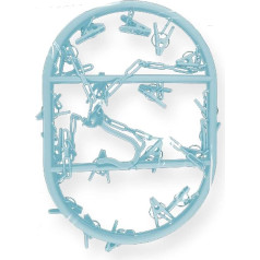 AKH® pakabinama drabužių džiovykla, 20 plastikinių kaiščių, nešiojama drabužių džiovykla, sulankstoma drabužių pakaba, drabužių džiovintuvas, apatinių drabužių, kojinių, kūdikių drabužių skalbimo linija (mėlyna)
