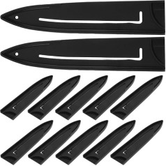 UPKOCH Pakuotė 20 plastikinių peilių dangtelių Daugkartinio naudojimo peilių apsauga Peilių dangteliai Virėjo peilių rankovės Peilių apsauga Split Blade apsauga