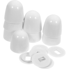 FOYTOKI 8 vnt. Schraube Dekorative Abdeckung Toilettenschüssel Schraubkappen Gummi Endkappen WC Schraubabdeckungen Kunststoff Schraubkappen Weiß Toilettensitz Abdeckung Bolzen Kit Push-on