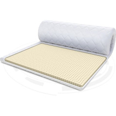 FDM čiužinio viršutinis sluoksnis Latex MAX čiužinio viršutinis sluoksnis 180 x 200 cm Kietumas H3 Aukštis apie 4 cm Tinka alergiškiems žmonėms Oeko-Tex balta