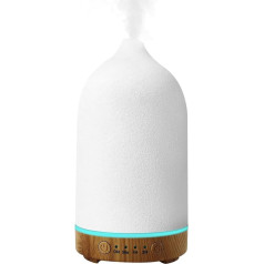 EBKCQ Aroma difuzorius keraminis, 100 ml ultragarsinis difuzorius eteriniams aliejams, drėkintuvas be BPA, kvapiųjų aliejų difuzorius, automatinio išsijungimo kvepalų lempa miegamajam, biurui, SPA (balta)