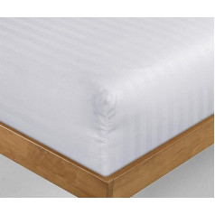 Luxevoir® Maža dvigulė paklodė itin minkštas satino dryžių mikropluoštas 40 cm itin gilus sijonas hipoalerginis kvėpuojantis ir netriukšmingas 122x190+40 cm
