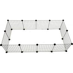 Šunų boksas, modulinis aptvaras šuniukams ir mažiems šunims - 145x75 cm (4x2; 3x3)