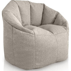 Aiire Šiuolaikinio prabangaus dizaino Bean Bag kėdė gyvenamajame kambaryje su užpildu suaugusiems ar paaugliams, Bean Bag kėdė vaikams, XXL, smėlio spalvos