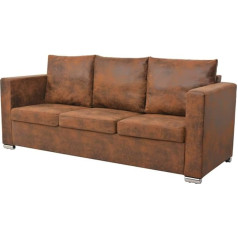 Utsrabfa Sofa Gyvenamasis kraštovaizdis Lounge Komplektas Sofa lova 3-vietė sofa 191 x 73 x 82 cm Dirbtinė zomša Tinka miegamajam, svetainei, valgomajam, biurui