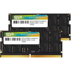 Silicon Power DDR5 32GB (16GB x 2) 4800MHz (PC5-38400) 262-pin CL40 1.1V SODIMM nešiojamųjų kompiuterių operatyvioji atmintis SP032GBSVU480F22