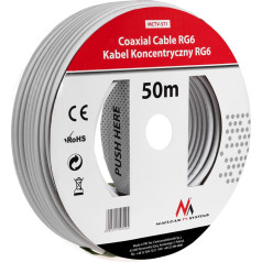 Antenos ir (arba) palydovo koaksialinis kabelis, 1.0CCS RG6, 50M, MCTV-571