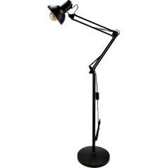 LUWES grindų šviestuvas, 185 cm, E27, maks. 18 W, juoda