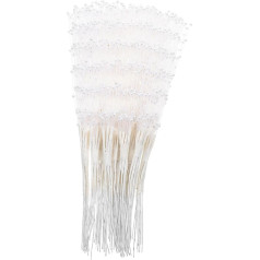 Operitacx Pakuotė iš 100 perlų styginių DIY gėlių amatų Perlų strypo puokštė Perlų puokštė Perlų puokštė Bead Spray Filler Puokštės laikiklis Gėlių perlų strypas Kalėdų nuotaka Medžiaga, akrilonitrilo butadieno stirenas, ne