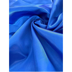 100% poliesterio/poliesterio šilko šilkinio atlaso audinys Dressmaking Vestuvinės suknelės Prom suknelės amatų audinys 150 cm pločio parduodamas kaip 1 metro ilgio iš anksto supjaustyti ilgiai (karališkai mėlyna, 2 metrai)