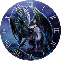Puckator Lisa Parker Magic Dragon Unicorn Sieninis laikrodis vyrams Cute Cool Preppy Home Playroom Bedroom Office Decor Aesthetic Accessories Things for Men