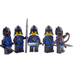 LEGO riterių mini figūrėlės, 5 Falcon riterių figūrėlės, juodos spalvos