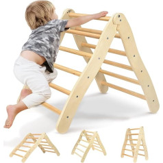 Hlieeosfcn Laipiojimo rėmas vaikams, laipiojimo trikampis, vidaus laipiojimo rėmas vaikams, Montessori žaidimų įranga, surenkamas ir sulankstomas, kūdikių vaikų laipiojimas, laipiojimo bokštas