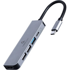 Daugelio prievadų adapteris usb-c 5in1, pd, hdmi, usb 3.1, usb 2.0x2