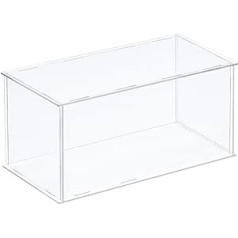 tiekimo žemėlapis Akrilinis vitrinas, plastikinė dėžutė, skaidrus, atsparus dulkėms, 41 x 21 x 20,5 cm, kolekcionuojami daiktai