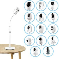 Koroao ištraukiamas reguliuojamas laikiklis, suderinamas su Nooie/Infant DXR/VAVA/Eufy/Eufy 720P/Hellobaby HB66/Owlet Cam 2/Babysense HD S2/V43/VTech VM5463/VTech VM819/VTech VM3 Baby Girl2 monitoriumi