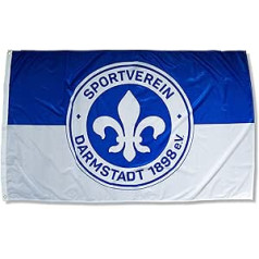 Sportverein Darmstadt 98 vėliava, pakeliama vėliava, pasukama vėliava su akutėmis, 150 x 90 cm, originalus licencijuotas produktas