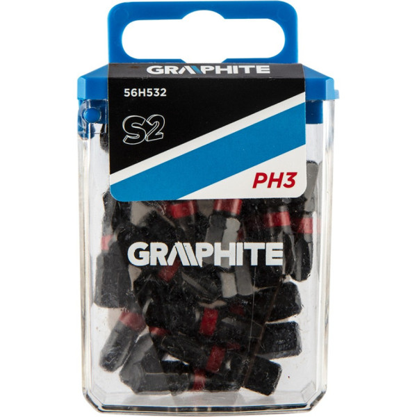 Graphite PH3 x 25 mm smūginiai antgaliai, 20 vnt.