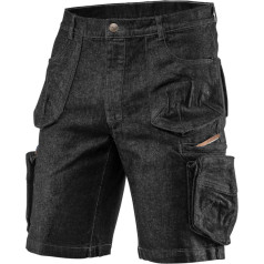 NEO DENIM darbiniai šortai, juodi, M dydis