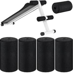 Deekin 4 vienetų putplasčio pėdų pagalvėlės voleliai buferio vamzdžio dangtelis skirtas namų sporto salės įrangos keitimui 16x8,6 cm vidinis skersmuo 2 cm svoris suoliuko apvertimo stalas