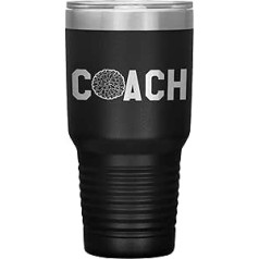 „JFWcreations Cheer Coach“ puodelis – „Cheer Coach“ dovana 30 uncijų izoliuotas, graviruotas nerūdijančio plieno „Cheerleading Coach Cup“ juodas