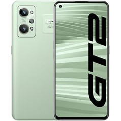 realme GT 2 5G išmanusis telefonas be sutarties, 120 Hz AMOLED, Snapdragon 888 5G, stipri 5000 mAh baterija, 65 W SuperDart įkrovimas, X ašies linijinis variklis, dvi SIM kortelės, 8+128 GB, popierinis žalias