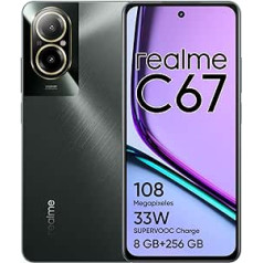 realme C67 8+256GB Android išmanusis telefonas 108MP 3x jutiklio priartinimo AI kamera, Snapdragon® 685 6nm Full HD 6,72