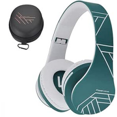 „PowerLocus“ „Bluetooth“ ausinės, uždedamos belaidės stereofoninės sulankstomos ausinės, belaidės
