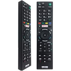 Sony universalus nuotolinio valdymo pultas RMT-TX100D, skirtas Sony televizoriaus valdymui, tinka visiems Sony televizoriams Bravia televizoriams RMT-TX101D RMT-TX101J RMT-TX102D RMT-TX200E RMT-TX300E Sąrankos nereikia