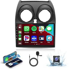 Skirta Nissan Qashqai J10 2006-2016 1+16G podofo Android 11 Car Radio Wireless Carplay Android Car 2 DIN Bluetooth su 9 colių ekranu su navigacija + AHD galinio vaizdo kamera HiFi/RDS/FM radijas DAB+