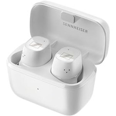 SENNHEISER CX Plus True Wireless – „Bluetooth“ ausinės: klausykitės muzikos ir skambinkite su aktyviu triukšmo slopinimu, reguliuojamu jutikliniu valdymu, žemųjų dažnių stiprinimu, IPX4 ir 24 val. baterijos veikimo trukme, balta