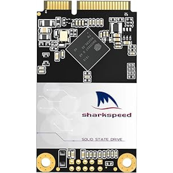 SSD mSATA 128 GB Sharkspeed Plus vidinis Mini SATA SSD diskas, 3D NAND kietojo disko vidinis didelio našumo kietojo disko įrenginys, skirtas mini asmeniniam kompiuteriui, nešiojamiesiems kompiuteriams, planšetiniams kompiuteriams, asmeniniam kompiuter