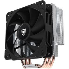 Nfortec – VELA X CPU radiatorius su 5 šilumos vamzdžiais, 120 mm PWM ventiliatorius, TDP 150W, suderinamas su LGA1700 ir AM5, juodas