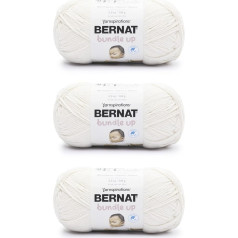 Bernat Bundle Up Marshmallow verpalai 3 pakuotės po 141 g poliesterio 4 vidutinio sunkumo (šukuotiniai verpalai) 267 jardų Mezgimas / nėrimas
