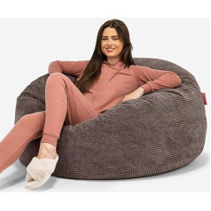 Lounge Pug , Mamutas Sofa Bean Bag XXL Milžiniška kėdė Pom-Pom Šokoladas